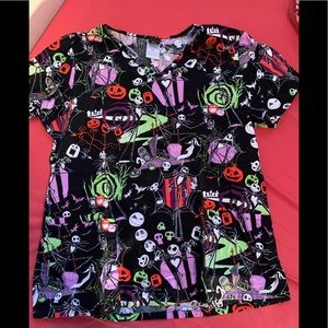 Nightmare before Christmas Halloween scrub